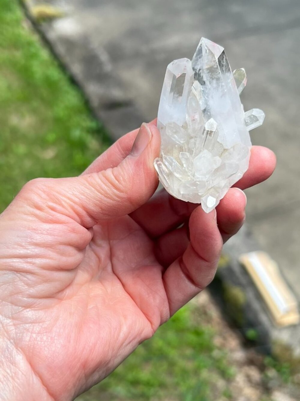 Clear Quartz Raw Natural Crystal Cluster, 2.1 ozs. - Picture 3 of 8